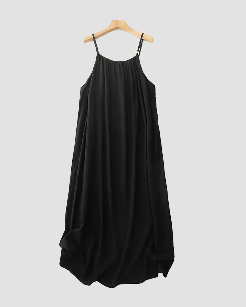 Yksivärinen selkämys Cami-mekko naisille